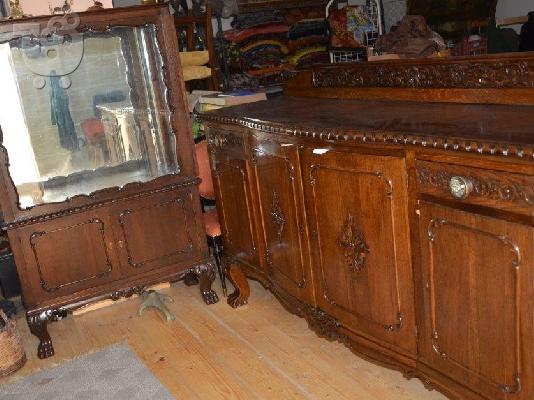 Σετ βιτρίνα και μπουφές παλαιά αντίκες